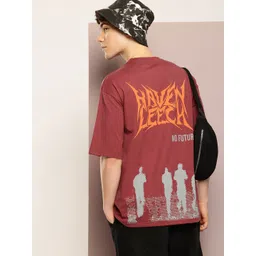 Kook N Keech Men Printed Drop-Shoulder Sleeves Oversized T-shirt-picture-34