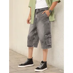 Kook N Keech Men Street Style Essential Light Fade Cargo-Style Shorts-picture-39