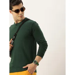 Kook N Keech Men Teal Solid Round Neck Sweatshirt-picture-29