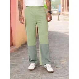 Kook N Keech Men Urban Cool Colourblocked & Textured Relaxed Fit Track Pants-picture-41