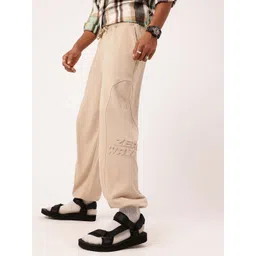 Kook N Keech Men Urban Cool Embossed Cotton Terry Relaxed Fit Joggers-picture-16