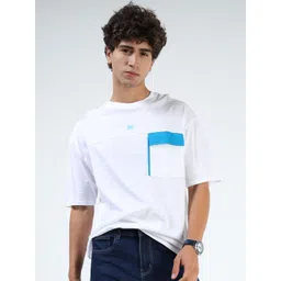 Kook N Keech Oversized Colourblocked Pockets Detail Pure Cotton T-Shirt-picture-29