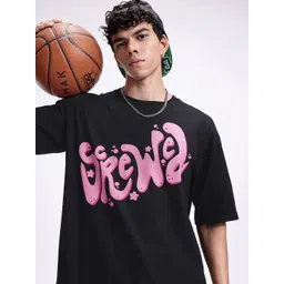 Kook N Keech Oversized Fit Typography Printed Pure Cotton T-shirt-picture-22