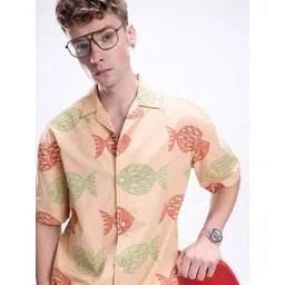 Kook N Keech Printed Drop-Shoulder Sleeves Pure Cotton Oversized Casual Shirt-picture-12