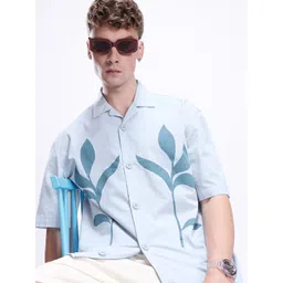 Kook N Keech Printed Drop-Shoulder Sleeves Pure Cotton Oversized Casual Shirt-picture-21