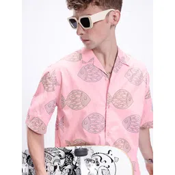 Kook N Keech Printed Drop-Shoulder Sleeves Pure Cotton Oversized Casual Shirt-picture-18