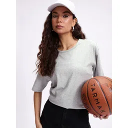 Kook N Keech Solid Oversized Drop-Shoulder Sleeves T-shirt-picture-23