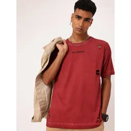 Kook N Keech Street Grunge Printed Cut-Out Relaxed Fit T-shirt-picture-24