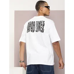 Kook N Keech Typography Printed Drop-Shoulder Sleeves Oversized Pure Cotton T-shirt-picture-19