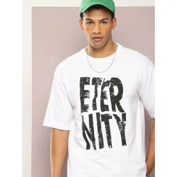 Kook N Keech Typography Printed Drop-Shoulder Sleeves Oversized Pure Cotton T-shirt-picture-15