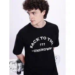 Kook N Keech Typography Printed Drop-Shoulder Sleeves Pure Cotton Oversized T-shirt-picture-18