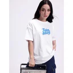 Kook N Keech Typography Printed Drop-Shoulder Sleeves Pure Cotton Relaxed Fit T-shirt-picture-16