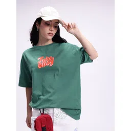 Kook N Keech Typography Printed Drop-Shoulder Sleeves Pure Cotton Relaxed Fit T-shirt-picture-10