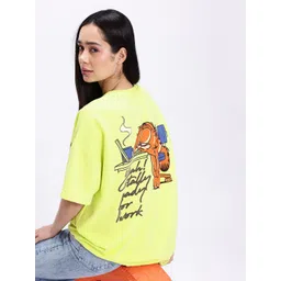 kook n keech Women Printed Round Neck Pure Cotton Green T-Shirt-picture-11