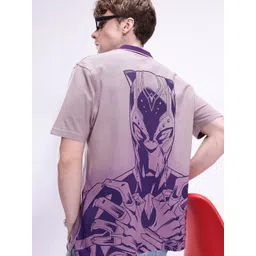 Kook N Keech Marvel Men Black Panther Printed Oversized T-shirt-picture-37
