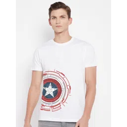 Kook N Keech Marvel Men White & Red Captain America Printed Cotton T-shirt-picture-33