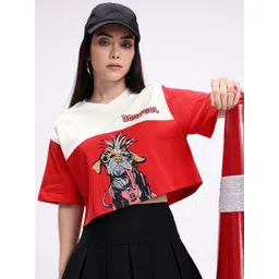 Kook N Keech Marvel Printed V-Neck Drop-Shoulder Sleeves Pure Cotton Boxy T-shirt-picture-32