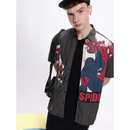 Kook N Keech Marvel Pure Cotton Spider-Man Printed Oversized Casual Shirt-image-19