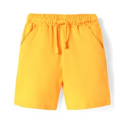 kookie kids india Kookie Kids 240GSM Terry Shorts With HD Print & Drawcord - Yellow-picture-11