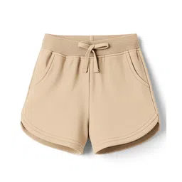 kookie kids india Kookie Kids Cotton Looper Knit Above Knee Length Solid Colour Shorts - Beige-picture-14