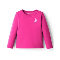 kookie kids india Kookie Kids Single Jersey Knit Full Sleeves T-Shirt with Small HD Print - Fuchsia-picture-24