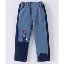 Kookie Kids Denim Full Length Jeans with Animal Applique - Blue-picture-20