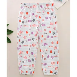 Kookie Kids Full Length Harem Pant Multi Print - White-picture-25