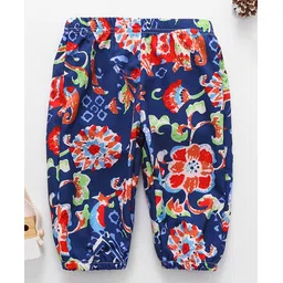 Kookie Kids Full Length Lounge Pant Floral Print - Blue-picture-23