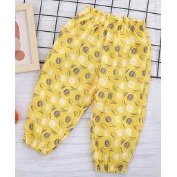 Kookie Kids Full Length Lounge Pant Floral Print - Yellow-picture-11