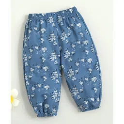 Kookie Kids Full Length Lounge Pants Floral Print - Blue-picture-33