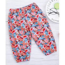 Kookie Kids Full Length Lounge Pants Flower Print - Multicolor-picture-14