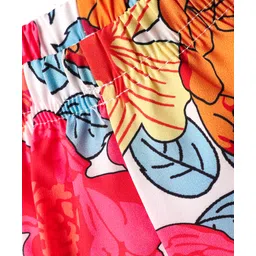 Kookie Kids Full Length Lounge Pants Flower Print - Orange image 3