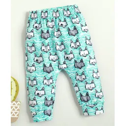 Kookie Kids Full Length Lounge Pants Fox Print - Blue-picture-34