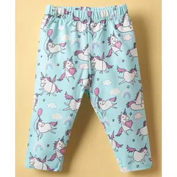 Kookie Kids Full Length Lounge Pants Unicorn Print - Blue-picture-23