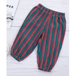 Kookie Kids Full Length Striped Lounge Pant - Red-picture-11