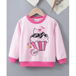 Kookie Kids Full Sleeves Sweatshirt Cupcake Print - Pink-picture-18