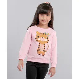 Kookie Kids Full Sleeves Sweatshirt Unicorn Print - Pink-picture-22