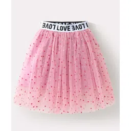 Kookie Kids Knee Length Polka Dot Printed Skirt - Pink-picture-16