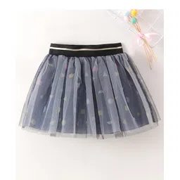 Kookie Kids Knee Length Printed Pleated Skirt - Navy-picture-25