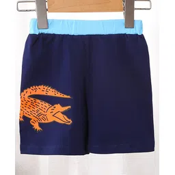 Kookie Kids Knee Length Shorts Crocodile Print - Navy Blue-picture-27