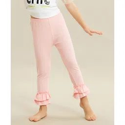 Kookie Kids Skinny Fit Full Length Solid Color Legging - Pink-picture-28