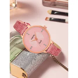 Kool Kidz Girls Embellished Dial & Straps Analogue Watch Analogue YM 805 PK-picture-26