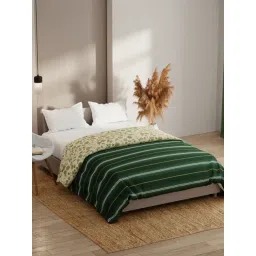 KOPA Bio-Soft Cotton Feel Green & Yellow Microfibre Stripes Double Comforter-picture-17
