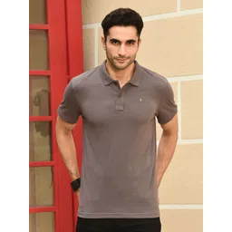 Kor Men Polo Neck Solid Half Sleeves T-shirt-picture-37