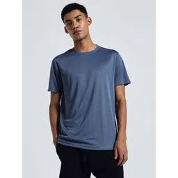 Kor Men Round Neck Solid Dri Fit Half Sleeves T-Shirt-picture-26