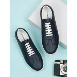 Kosher Men Synthetic Leather Lace-Up Sneakers-picture-40