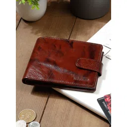 Kosher Men Textured Leather Button Two Fold Wallet-picture-27