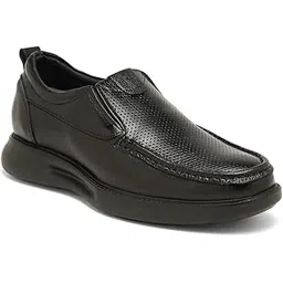 kosher Men's Black Genuine Leather Slip-On Formal Shoes-picture-10