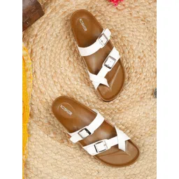 Kosher Women Colourblocked Open Toe Flats-picture-26