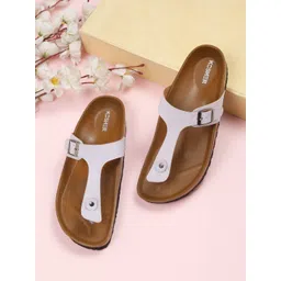 Kosher Women Colourblocked Open Toe Flats with Bows-picture-37